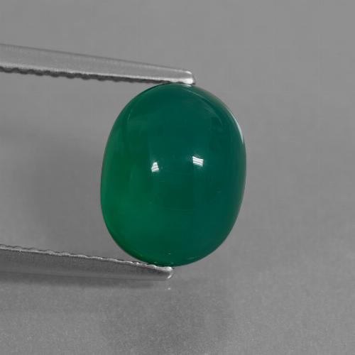 Ágata Verde Natural 3.60ct, Corte Oval, Translúcido