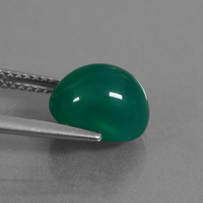 Ágata Verde Natural 3.60ct, Corte Oval, Translúcido