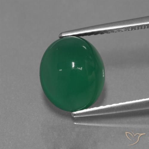 3.33ct Natural Verde amarelado Ágata, oval, Translúcido