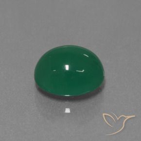 Ágata Verde amarelado Natural 3.33ct, oval, Translúcido