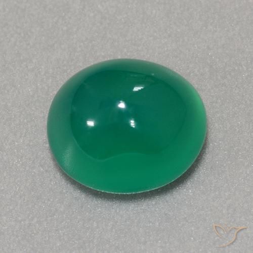 3.20ct Natural Verde médio Ágata, oval, Translúcido