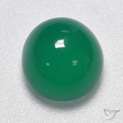 Ágata Verde médio Natural 3.32ct, Corte Oval, Translúcido