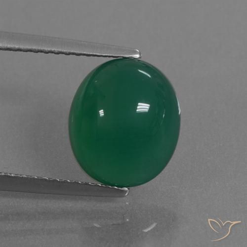 3.37ct Natural Verde Ágata, oval, Translúcido