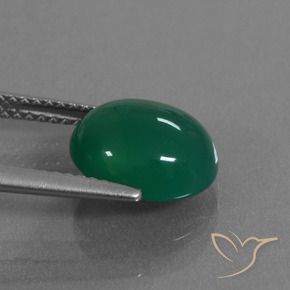 Ágata Verde Natural 3.37ct, oval, Translúcido