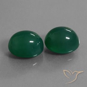 Pedras preciosas de Ágata Verde natural de 17.12 ct, oval, Translúcido