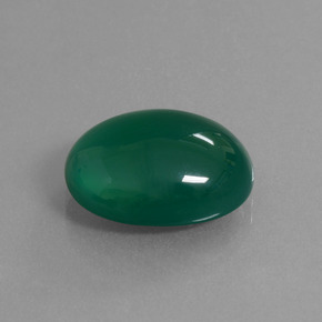 Ágata verde natural 7,02ct, corte oval, translúcido