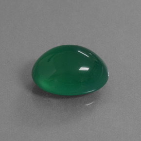 Ágata verde natural 5,72ct, corte oval, translúcido