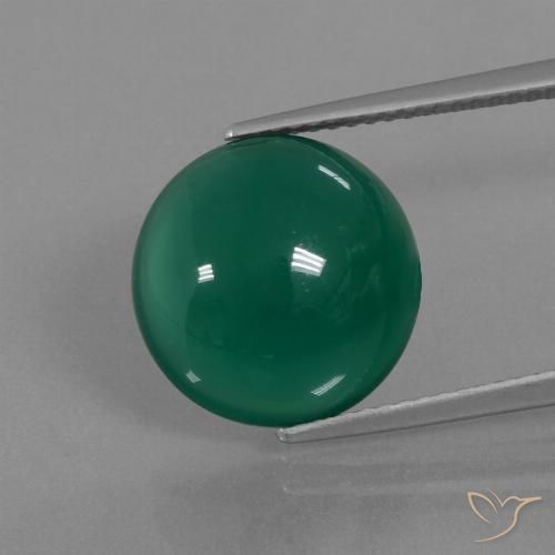 7.52ct Natural Verde médio Ágata, oval, Translúcido