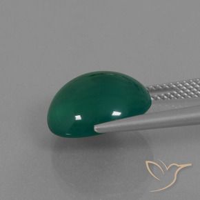 Ágata Verde médio Natural 7.52ct, oval, Translúcido