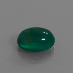 Ágata verde natural 7,42ct, corte oval, translúcido