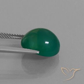 Ágata Verde floresta Natural 7.58ct, oval, Translúcido