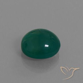 Ágata Verde escuro médio Natural 7.80ct, oval, Translúcido
