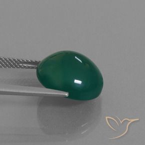 Ágata Verde escuro médio Natural 7.80ct, oval, Translúcido