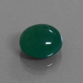 Ágata verde natural 8,77ct, corte oval, translúcido
