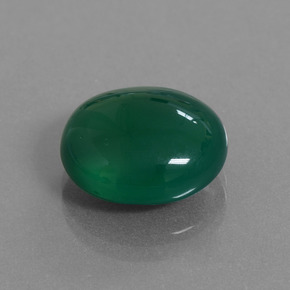 Ágata verde natural 8,32ct, corte oval, translúcido