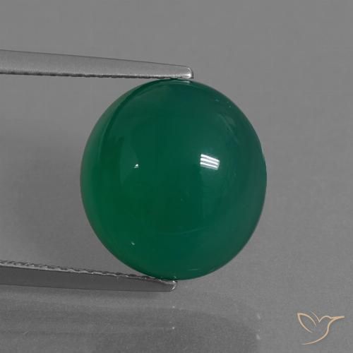 7.69ct Natural Verde floresta Ágata, oval, Translúcido