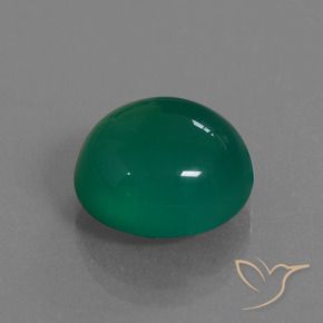 Ágata Verde floresta Natural 7.69ct, oval, Translúcido