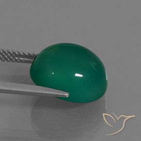 Ágata Verde floresta Natural 7.69ct, oval, Translúcido