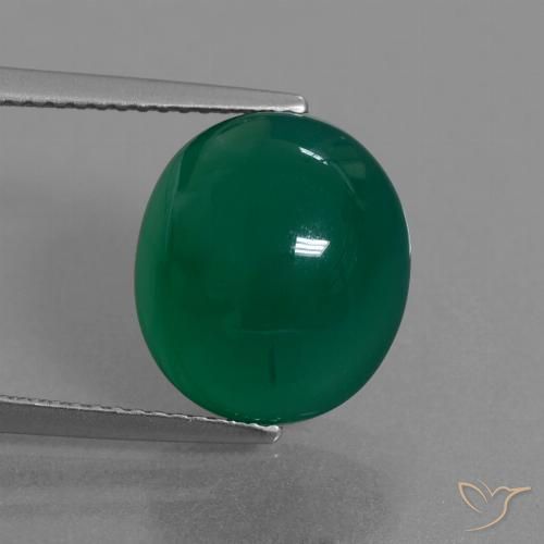 7.27ct Natural Verde Ágata, oval, Translúcido