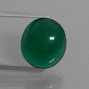 Ágata Verde Natural 9.18ct, Corte Oval, Translúcido