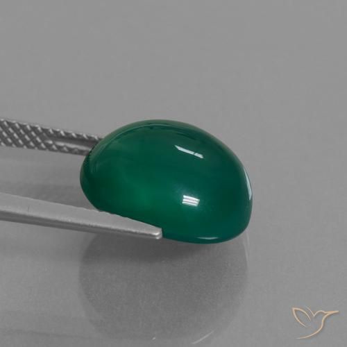 Ágata Verde Natural 8.09ct, oval, Translúcido