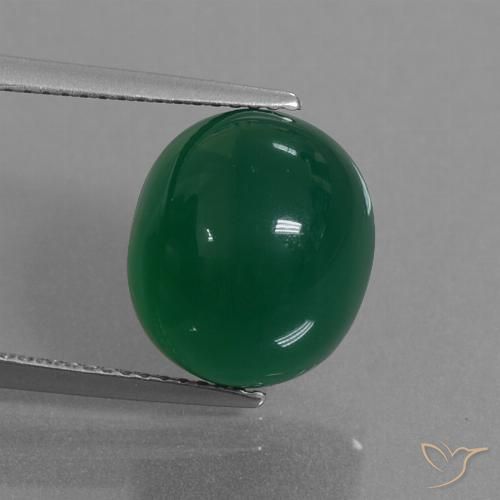 8.78ct Natural Verde amarelado Ágata, oval, Translúcido