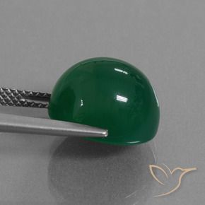 Ágata Verde amarelado Natural 8.78ct, oval, Translúcido