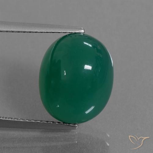 8.50ct Natural Verde Ágata, oval, Translúcido
