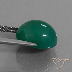 Ágata Verde Natural 8.50ct, oval, Translúcido