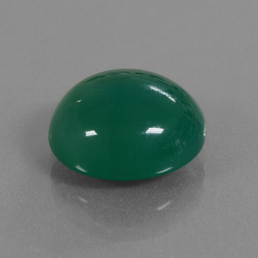 Ágata verde natural 8,22ct, corte oval, translúcido