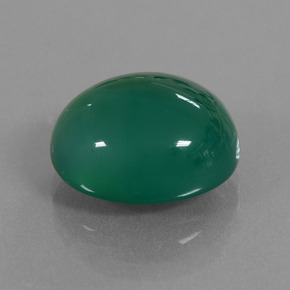 Ágata verde natural 10,07ct, corte oval, translúcido