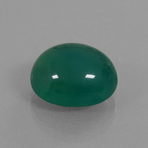 Ágata verde natural 10,07ct, corte oval, translúcido
