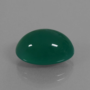 Ágata verde natural 10,63ct, corte oval, translúcido