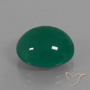 Ágata Verde escuro médio Natural 7.92ct, oval, Translúcido