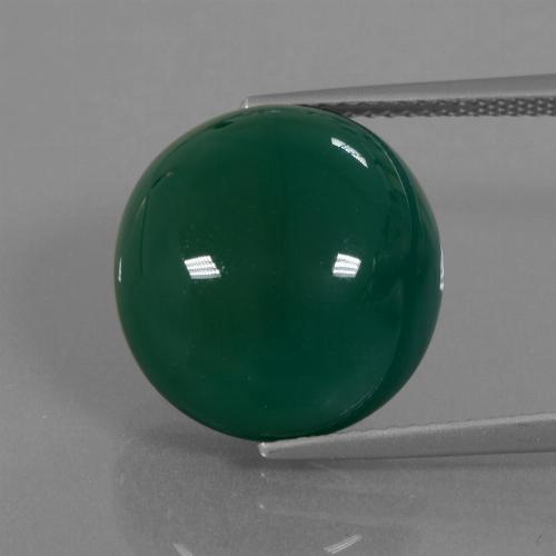 Ágata Verde Natural 13.14ct, Corte Oval, Translúcido