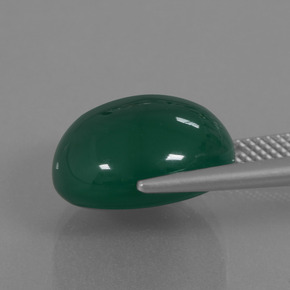 Ágata Verde Natural 13.14ct, Corte Oval, Translúcido