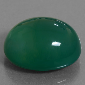 Ágata verde natural 35,01ct, corte oval, translúcido