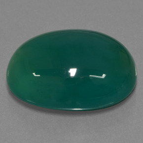 Ágata verde natural 23,14ct, corte oval, translúcido
