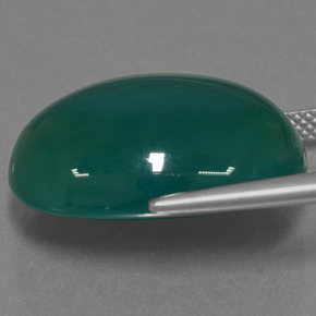 Ágata verde natural 23,14ct, corte oval, translúcido