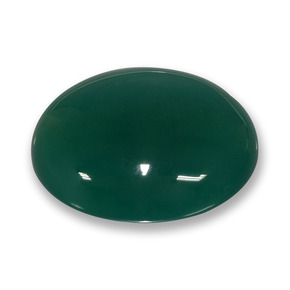 Ágata verde natural 42,59ct, corte oval, translúcido