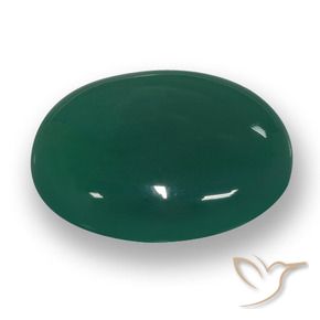 Ágata Verde escuro médio Natural 58.42ct, oval, Translúcido