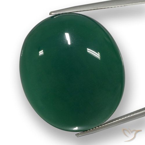 66.48ct Natural Verde médio Ágata, oval, Translúcido
