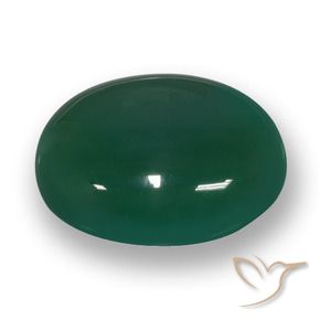 Ágata Verde médio Natural 66.48ct, oval, Translúcido