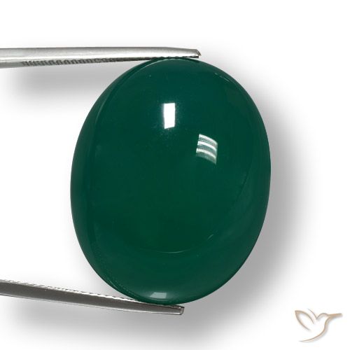 48.61ct Natural Verde Frio Ágata, oval, Translúcido