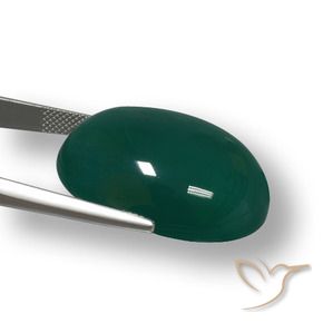 Ágata Verde Frio Natural 48.61ct, oval, Translúcido