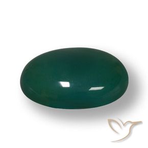Ágata verde escuro Natural 52.23ct, oval, Translúcido