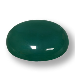 Ágata verde natural 187,05ct, corte oval, translúcido