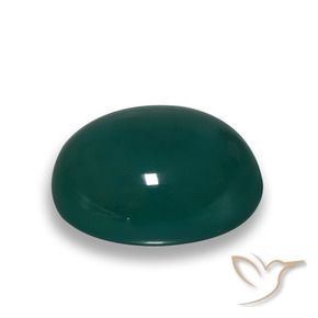 Ágata verde escuro Natural 67.56ct, oval, Translúcido