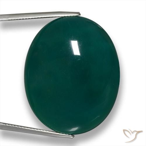 63.79ct Natural Verde Frio Ágata, oval, Translúcido