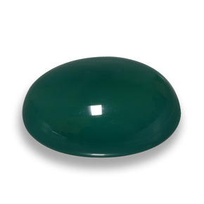Ágata verde natural 75,23ct, corte oval, translúcido